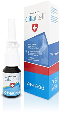 CiliaCell Spray Nasal 15ml - Spécifique pour la sinusite et la rhinosinusite avec une efficacité prouvée > 90% - Produit breveté unique au monde à base de Cucurbitacins B-D-I-E (Sinuclean)