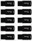 Gigastone Clé USB 8 Go Lot de 10, V70 Série, Rétractable sans Capuchon Conception, Compatible avec Interface USB 2.0