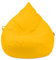 Droplet-Lounge Tropfenform Sitzsack mit Füllung | für Kinder Erwachsene | Indoor & Outdoor geeignet | Wasser-& Schmutzabweisend | Sitzkissen Bodenkissen Beanbag (XXL Durchmesser 80 cm, Gelb)