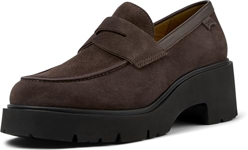 Camper, Milah, Women Moccasin/Ballerina, Dark Brown, 40, (EU)