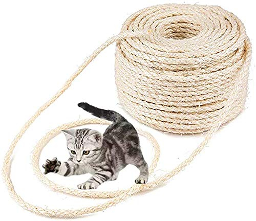 Parain Sisalseil für Kratzbaum Kratzsaule Katzenbaum Katzen Natürlich Sisal Seil 6mm 100m
