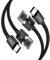 BASESAILOR Câble Chargeur USB Type C 0.3M 2 Pack,Cordon Charge Nylon pour iPad Pro 11 12.9 Air 4 5 2020 Mini 6 2022,iPhone 16 15 Max,Samsung Galaxy A54,A53,A52,A21,A32,A42,Plus S23 S22 S21,Tab S8 S9