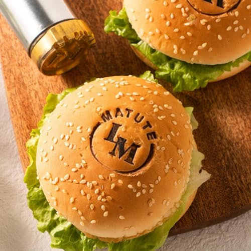 Plancha Personalizada para Hamburguesas/Bistecs, Sello Personalizado para Cubitos De Hielo, Plancha para Barbacoa Sellos De Cuero Sellos para Bodas, Madera Papel Plástico, Regalo para Papá