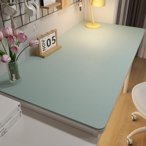 BESTORI Multifunktionales Schreibtischunterlage rutschfeste Wasserdichter Mauspad PU Leder Ultradünnes Mauspad für Büro und Zuhause Hellblau, 60 x 140 cm