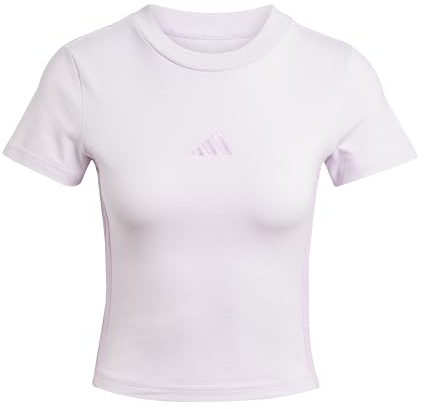 Adidas Damen Essentials 3 Stripes Slim Baby T-Shirt, Ice Lavender/Bliss Lilac, XL