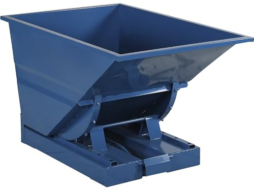 kaiserkraft | Kippbehälter für leichte Güter | Traglast 600 kg | signalBlau RAL 5005 | Volumen 0,3 m³