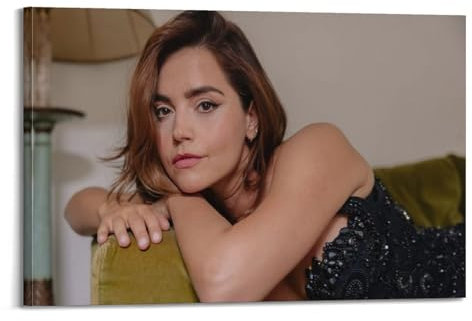 VZRSQZK Poster, Motiv: Schauspielerin Jenna Coleman, dekoratives Gemälde, Leinwand, Wandposter und Kunstdruck, moderne Familienschlafzimmer-Dekoration, Poster, 50 x 75 cm
