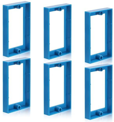 6pcs Electrical Box Extender, 1/2 Single Gang Receptacle Outlet Box Extenders Junction Box Extender for Electrical Box and Electrical Outlet Switches (Blue)