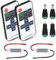 CPROSP 2er Set LED Streifen Controller DC 5V-24V 12A mit Kabel und 2 Stecker, LED Band Dimmer Regler Steuerung RF Fernbedienung 11 Tasten Monochrom für 2 polig SMD 5050 3528 2835 5630 LED Band