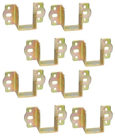 LIKERAINY Supporto Centrale Connettore per Mobili Gancio per Travetti in Legno Larghezza 35 mm Connettori da Letto Raccordi a Sospensione Ganci di Fissaggio per Giroletto 8 pezzi