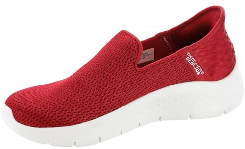 Skechers Women's Go Walk Flex Hands Free Slip-ins Loafers, Red-white, 7.5