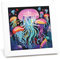 Qualle Diamond Painting kinder mit Rahmen,Qualle 5D Diamond Art Anfänger Bilder Kinder,Diamant Painting Home Decor Geschenk für Kinder ab 6 Jahren(15x15cm)