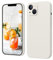 iPhone 13 Hülle Silikon, ElestBela Hanyhülle iPhone 13 Ultra Dünn Slim mit Microfiber, Kratzfeste Rundumschutz Case Schutzhülle Hülle für iPhone 13 6.1'' Retro Weiß