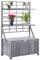 Xichuzi Aufbewahrungsbox mit Spalier Grau 99x55x160cm Massivholz Akazie, Gartenbox, Auflagenbox, Kissenbox, Outdoor Schrank, Box Für Gartenauflagen, Balkon Box