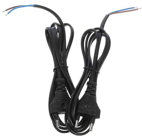 GLEAVI 2-poliges Netzkabel 5m Mit Abisolierten Kupferdrähten Flammhemmendem PVC Ersatzstecker Für Lampen Computer Reiskocher Werkzeuge Vielseitiges Stromkabel Für Zuhause Und Büro