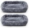 Abbylike 2 Pcs Cat Tree Tower Accessories Replacement Parts Grey Square Cat Bed Cover with Elastic Band for Platform Perch Shelves(15.7 x 11.8 Inch)