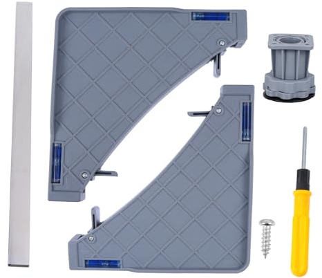 Holibanna Basamento Lavatrice Multi Appartamento Macchina Base Frigo Regolabile Fondo Frigo Base Per Lavatrice Supporto Lavatrice Regolabile Supporto Frigo Acciaio Inossidabile Grey