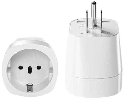 Adaptateur Prise Anglaise, Adaptateur de Voyage France vers UK, Prise pour Irlande, Angleterre, Ecosse, Dubaï, Malte, Type G (Blanc)
