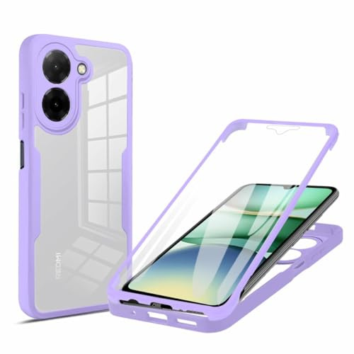 betterfon 360 Grad Hülle Kompatibel mit Xiaomi Redmi A5 4G (EU 173mm) | Handyhülle eingebautem Displayschutz | Lila |Smartphonecase vollschutz