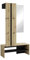 byLIVING Kompaktgarderobe NANTE/Artisan Eiche - Optik, Absetzung in schwarz/Spiegel, Kleiderstange, offene Fächer/Garderobenmöbel/Flurgarderobe/Maße: B 100, H 186, T 40 cm