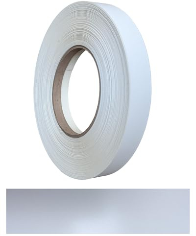 Gedotec Kantenumleimer 40 mm | 100 m Rolle | Weiss Glatt | Umleimer zum Aufbügeln | mit integriertem Schmelzkleber | Kantenband für Möbel | Melaminleiste | Holzfurnier | Möbelkanten-Band