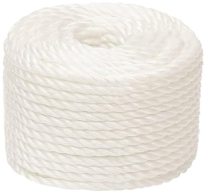 Corde de travail, blanche, 12 mm, 50 m, en polypropylène, 50 m, polyvalente, flottante, pour la maison, le jardin, l'atelier