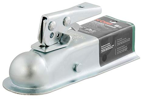 CURT 25128 Straight Tongue Trailer Coupler for 2-Inch Channel, 1-7/8-In Hitch Ball, 2,000 lbs