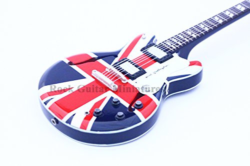 RGM65 Noel Gallagher Oasis Union Jack Miniature Guitar Including leather guitar strap