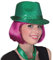 Fasching Hut Pailletten Discoqueen grün