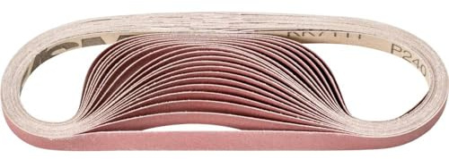 PFERD 664339 Kurzbänder BA, Flexible Schleifmittel, Ausführung Korund A, 240 Korngröße, 520mm x 12mm, 100 Stück
