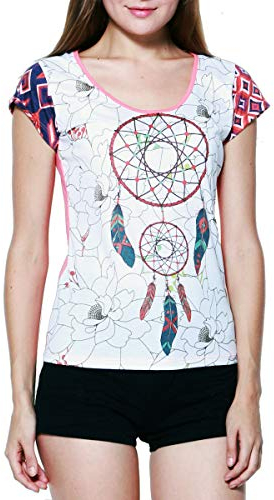PANASIAM T-Shirt, 'Dreamcatcher', White in S