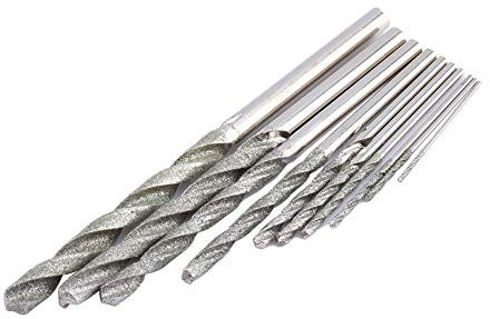 10pcs DMD retourné diamant Drill Bit Set forets Twist Drill pour le verre Stone Tile 0077