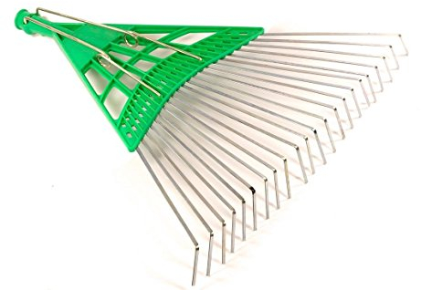 AGROHIT Laubrechen Zinken Metal Laubharke Rechen Rasenrechen Harke 50 cm 22 Zinken