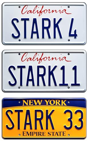 Celebrity Machines Iron Man + Avengers | Stark | Metal Stamped License Plates