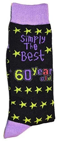 SHATCHI Simply The Best 60 Year Old Gift Novelty Socks for 60th Birthday Keepsake Gift Unisex For Her Him