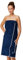 Sowel® Saunakilt Damen, 100% Bio-Baumwolle, Saunahandtuch mit Klettverschluss und Gummizug, Saunatuch Knielang, 80 x 130 cm, Navy/Grey