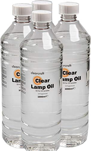 CLEARCRAFT Pack of 6 x 1 Litre Bottles of Clear Smokeless Odourless Lamp Oil - With Free Funnel