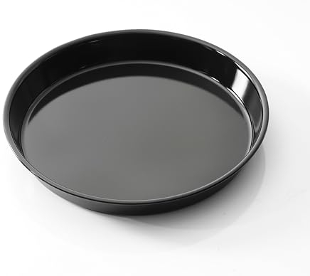 Uniq Dealz Pizza Emaille Backblech Rund 24,28,30,32,36,40 cm, Pizzablech emailliert rostfrei, Pizzabackblech für Pizza und Flammkuchen hitzebeständig bis 400 °C, Pizzaform universal (28 cm)