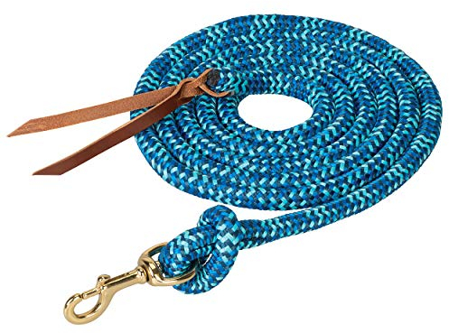 Weaver Leather Unisex-Erwachsene Cowboy-Leine mit Schnappverschluss, 1,6 cm x 3 m Blei, Marineblau/Königsblau/Türkis, 5/8 x 10'