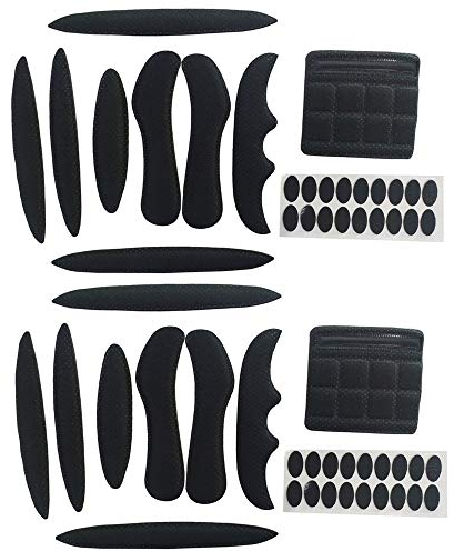 Helmpolster-Set, Fahrradhelmpolster, universale Schaumstoff-Pads für Fahrrad-, Motorradhelm, 2 Sets (Schwarz)