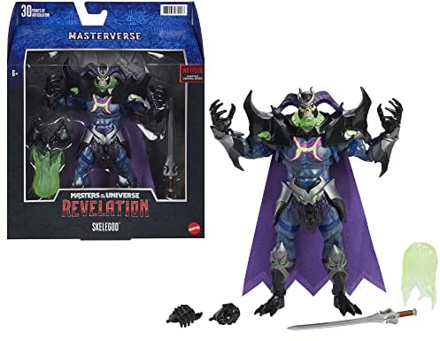 Masters of the Universe GYV17 - Masterverse Oversized Figur Skelegod, ca. 18 cm große Actionfigur für alle MOTU Sammler, Spielzeug ab 6 Jahren