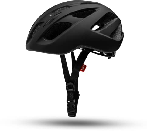 Crazy Safety Casco da Bicicletta Empire | Casco per Bici da Corsa con Rete Antizanzare | Casco MTB con 18 Fori di Areazione | Casco Bici Uomo e Donna con Sistema di Regolazione (Nero)