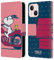 Head Case Designs Offizielle Peanuts Snoopy & Woodstock Halbzeiten Und Gelächter Leder-Wallet-Hülle Kompatibel mit Apple iPhone 13 Mini