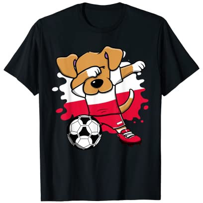 Lustiges Dabbing Polen Fußball-Fans Trikot Polen Fußball T-Shirt