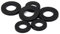 CONPHERON Rondelle Nylon Entretoise Plastique Rondelle Plate Noir, M6×12×1.0 mm,100 pcs