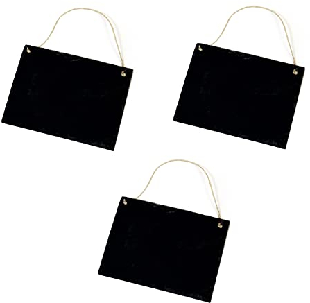 Kreidetafel 3 Stück Schiefertafeln Vintage zum Aufhängen 22 x 16 cm Schiefer Küche Notiztafel beschriftbar Merktafel