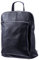 SH Leder 3in1 Handtasche Rucksack Damen Schultertasche Umhängertasche aus Echt genarbt Leder (B29cm x H35cm x T11cm) Leonie G688 (Dunkelblau)