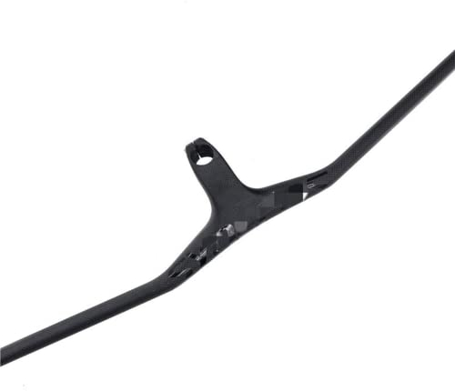 Kohlefaser-Mountainbike-Lenker + Carbon-Vorbau, -17 Grad 3K Matt Integrierter Gerader Flacher MTB-Fahrradlenker mit Vorbau-Riser (780mm,110mm)