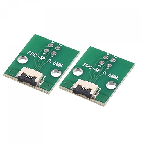 sourcing map FFC FPC PCB Convertidor Placa 4P 0.5mm Enchufe Lateral, Reverso 1.0mm, a DIP 2,54mm para LCD 3D Impresora Cámara DVD TV Ordenador Portátil Audio Paquetes 2