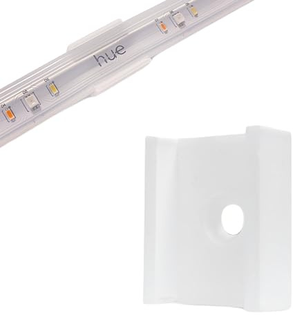 Light Solutions Befestigungsclips Halteclip für Philips Hue V4 & Gradient LightStrip (10 Stück), Weiß - Einfache Montage, Hohe Haltbarkeit, Umweltfreundlich